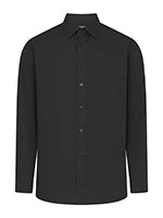 Musta pitkähihainen miesten kauluspaita, slim malli.