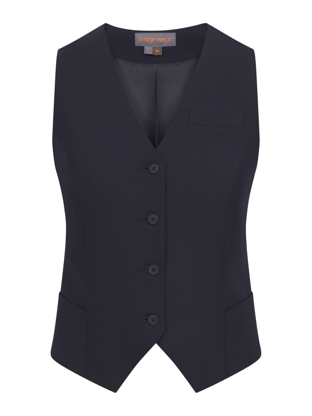 Kuvassa tummansininen naisten liivi.