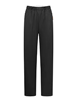 Mustat perustyöhousut kuminauhavyötäröllä. Sivutaskut. Vyötäröllä nauhakiristys mahdollisuus.