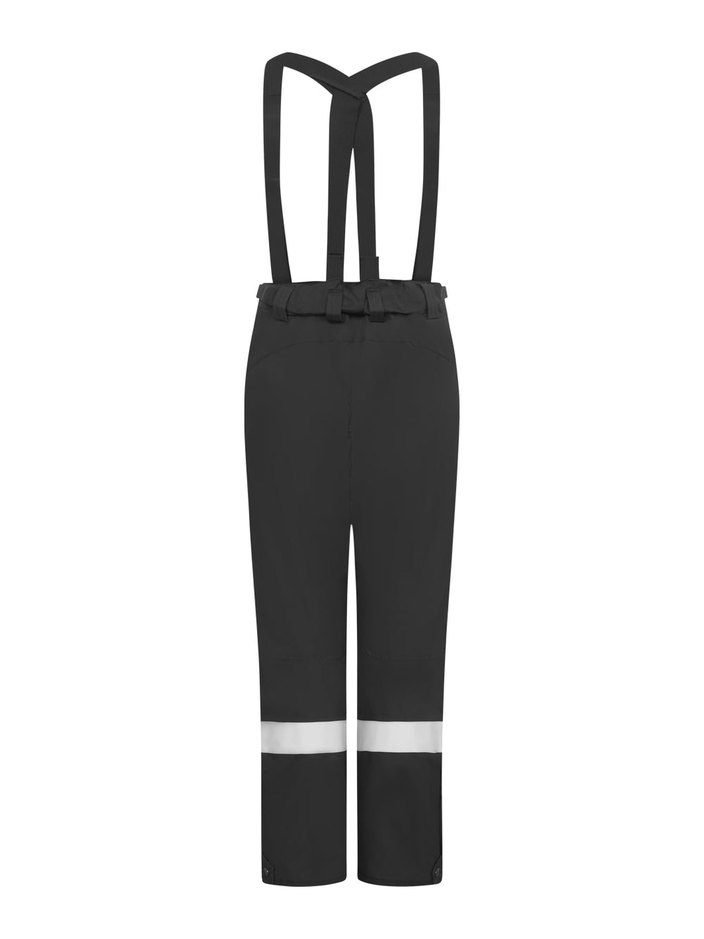 Mustat kuorihousut takaapäin kuvattuna.