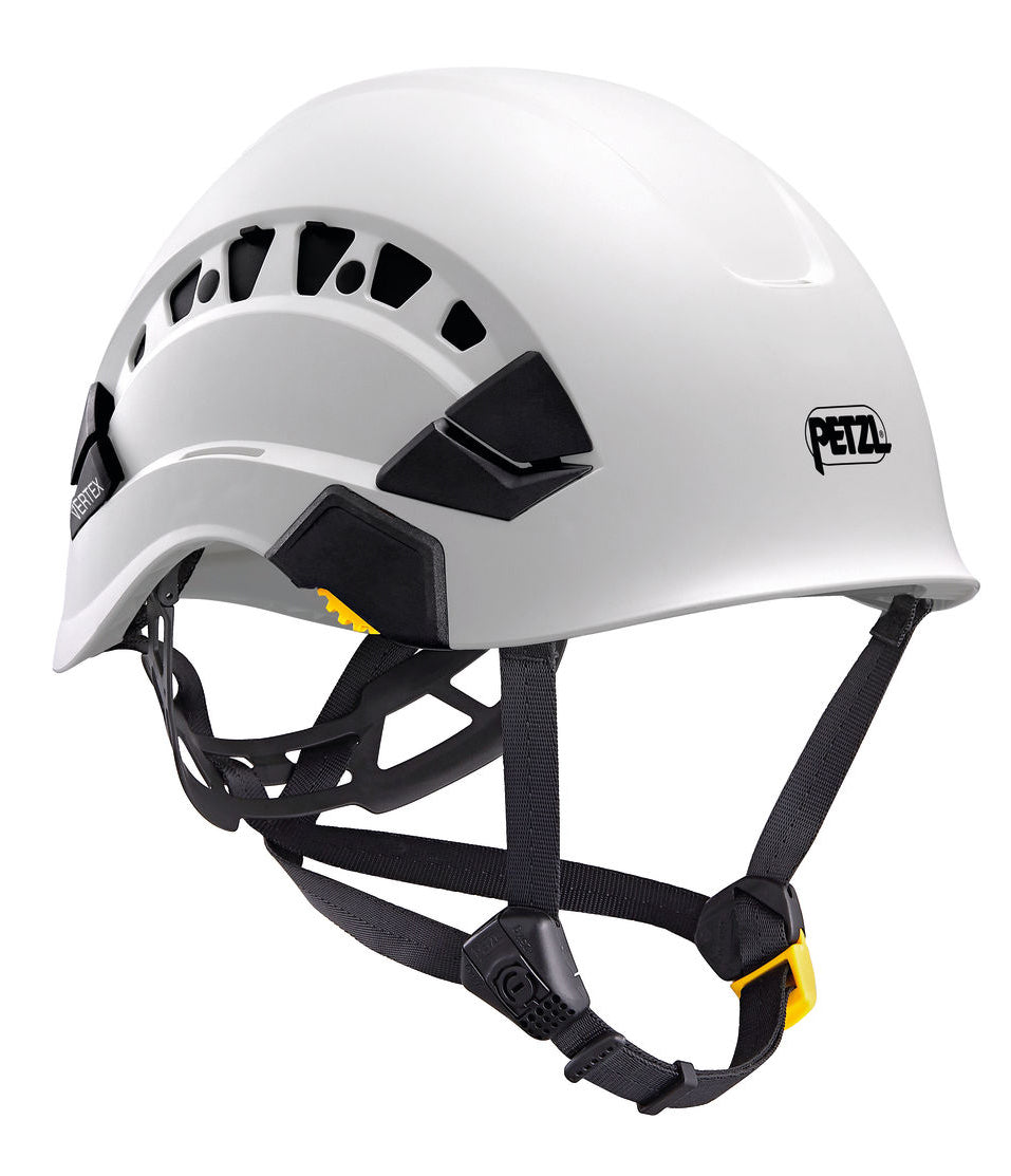 Petzlin valkoinen turvakypärä.