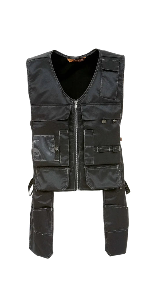 Vest with hanging pockets