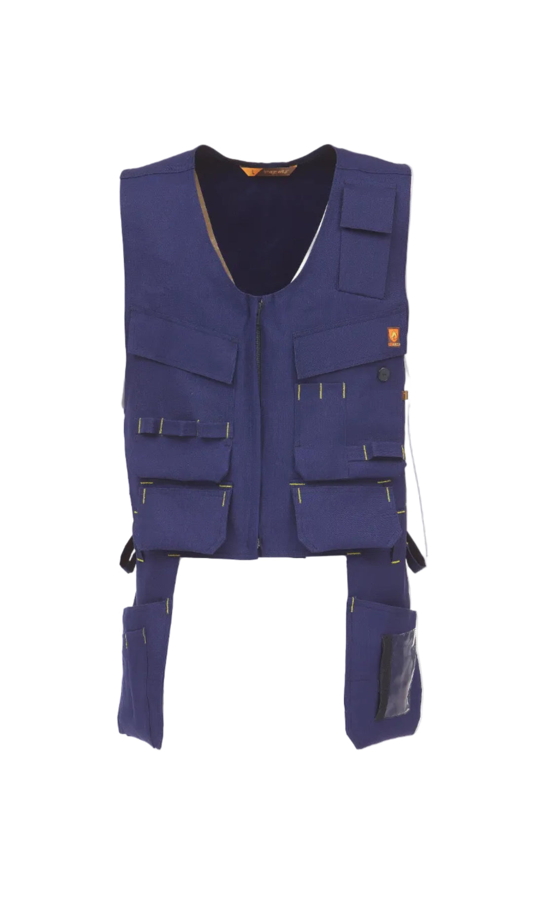 Vest with hanging pockets, fireproof