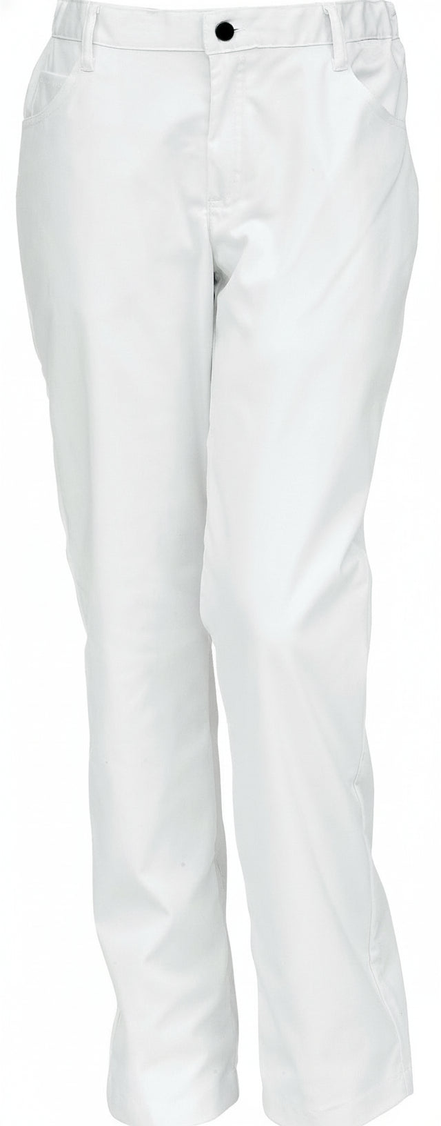 Valkoiset farkkumalliset työhousut naisille