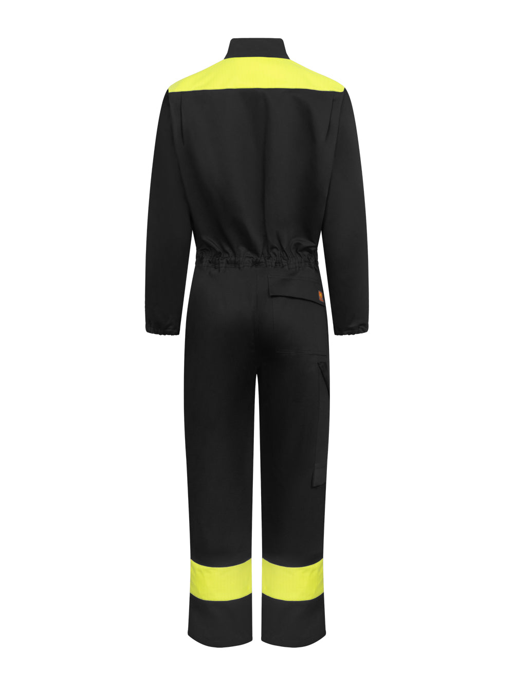 Hitsarin palosuojattu umpihaalari takaapäin kuvattuna. Väritys kelta-musta. 