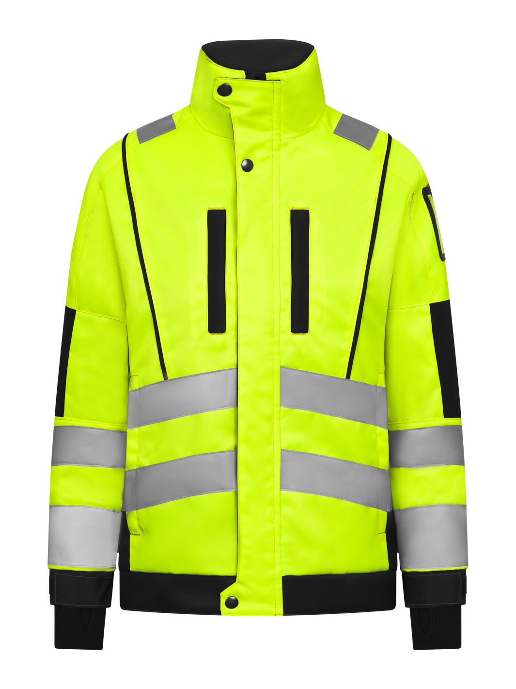 Naisten keltainen varoitustalvitakki.