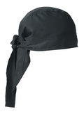 Musta huivipäähine esim. keittiö tai puhtaanapidon töihin. Huiviosan voi solmia taakse tai eteen.