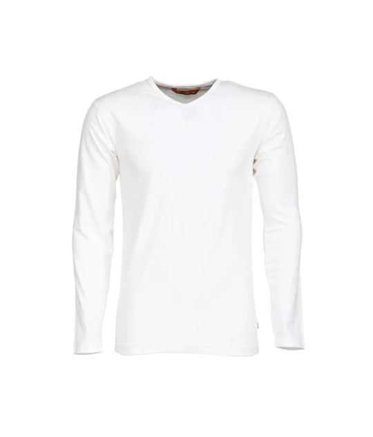Men's shirt, slim, V-neck, long-sleeved