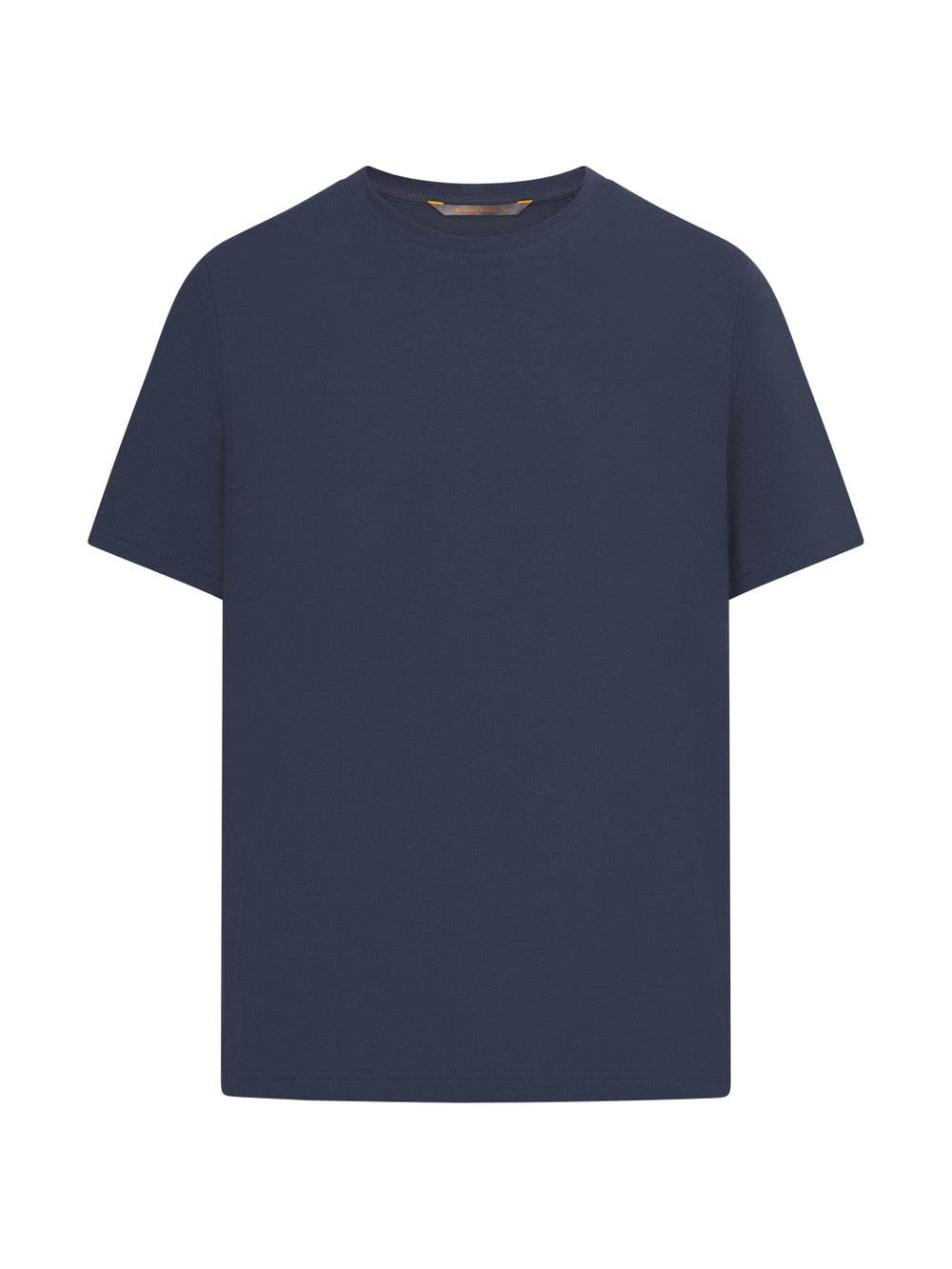 Image Wearin tummansininen unisex T-paita. Pyöreä pääntie. 