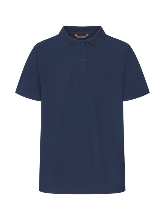 Miesten lyhythihainen tummansininen pikeepaita