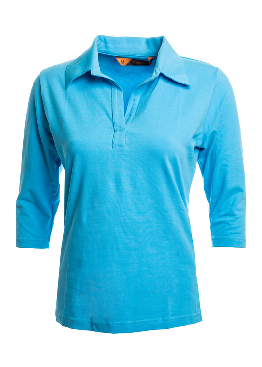 Women's office shirt, 3/4 sleeves, slim