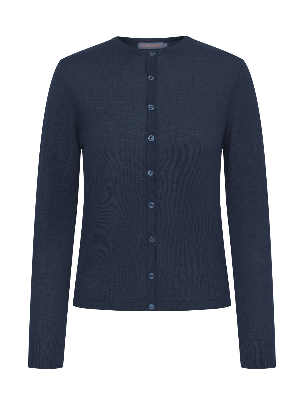 Naisten tummansininen villatakki napeilla. 