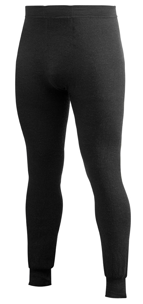 Woolpowerin mustat pitkälahkeiset alus/välikerraston housut. Materiaali villasekoitetta. Lahkeen suussa resorit. 