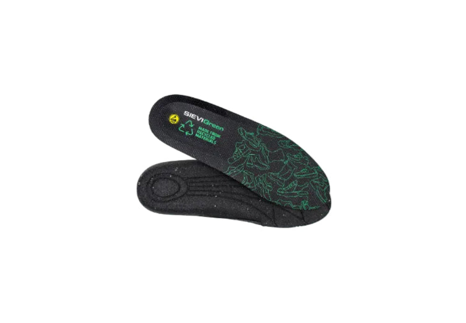 Sievi Green Comfort pohjalliset. Musta-vihreät. 