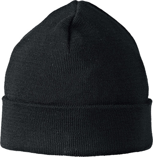 Musta lämmin, tuulenpitävä windstopper pipo kääntöreunalla. 