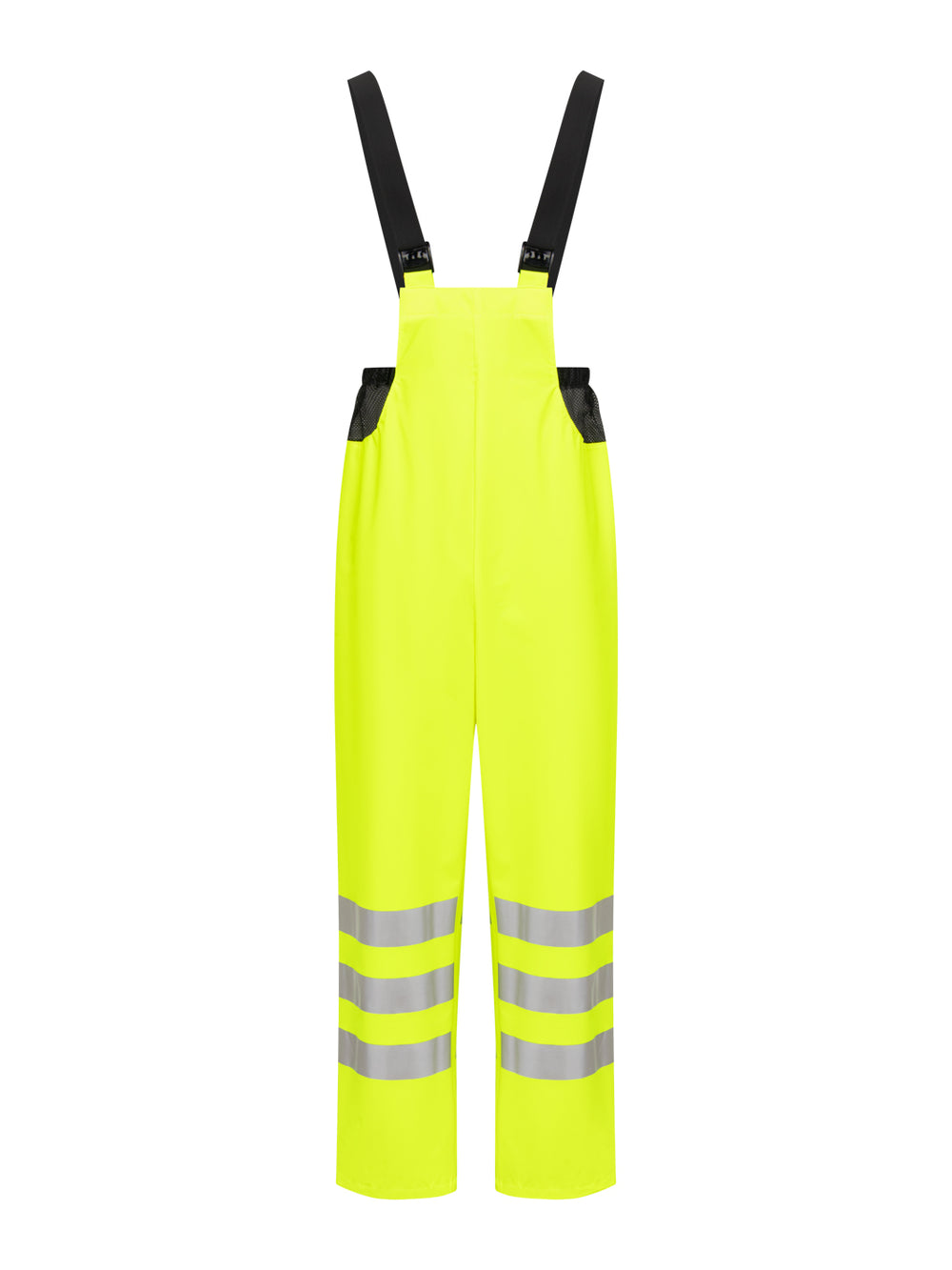 Keltaiset sadeavohaalarit takaapäin kuvattuna.