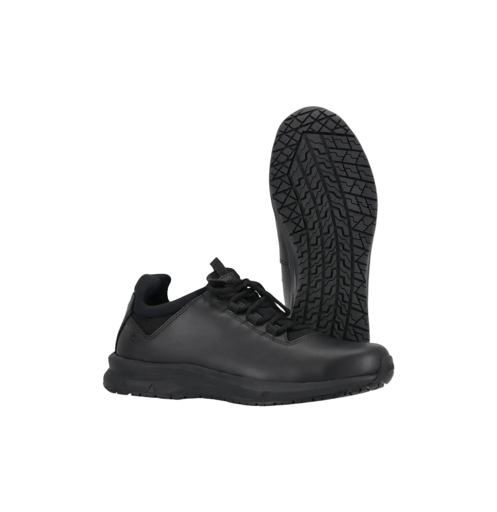 Jalaksen uusi musta, nahkainen Spoc-lenkkari töihin ja vapaa-aikaan. Nauhakiinnitys. 