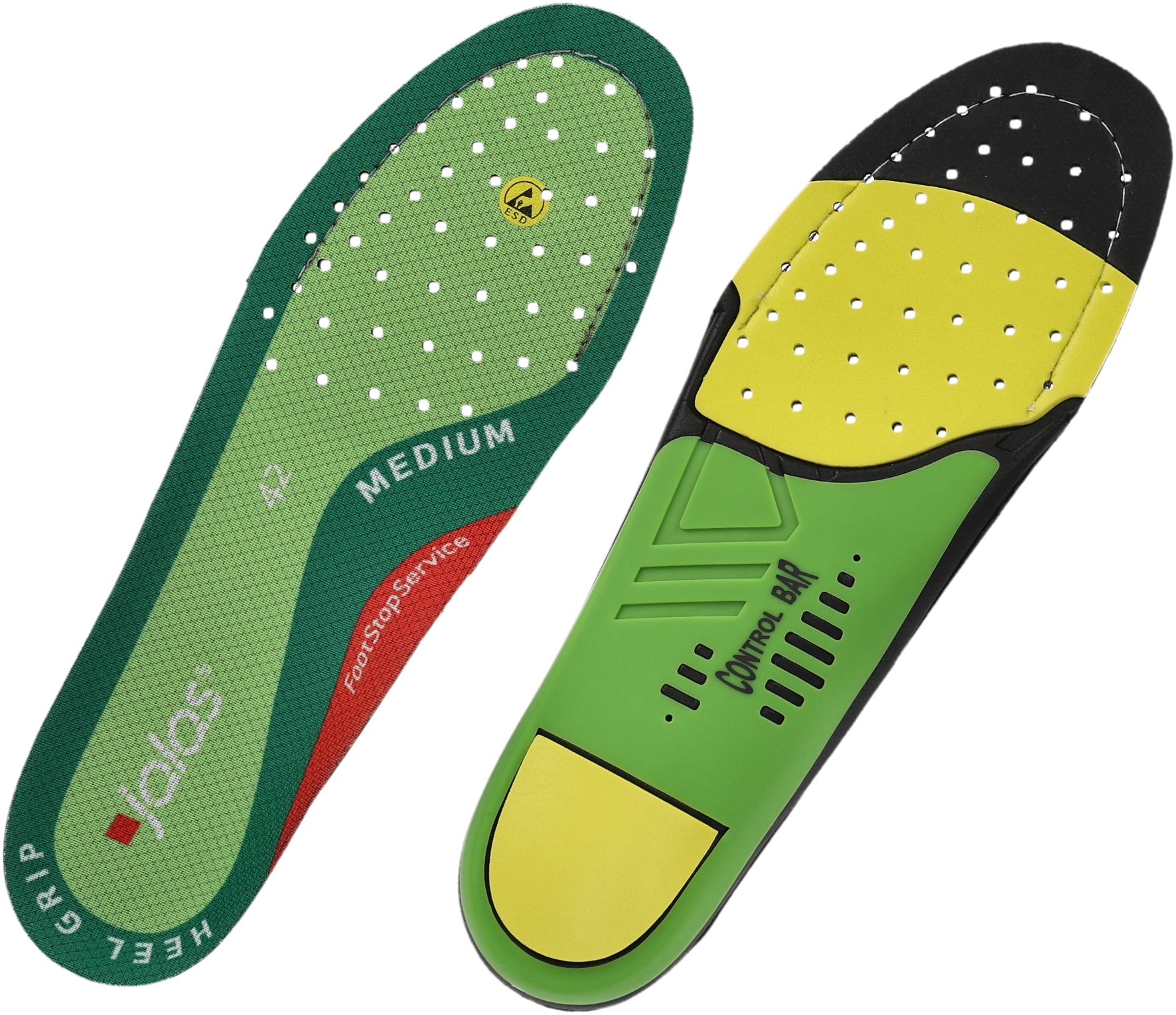 Jalaksen vihreät pohjalliset keskikorkean holvikaaren tukea kaipaavalle. 