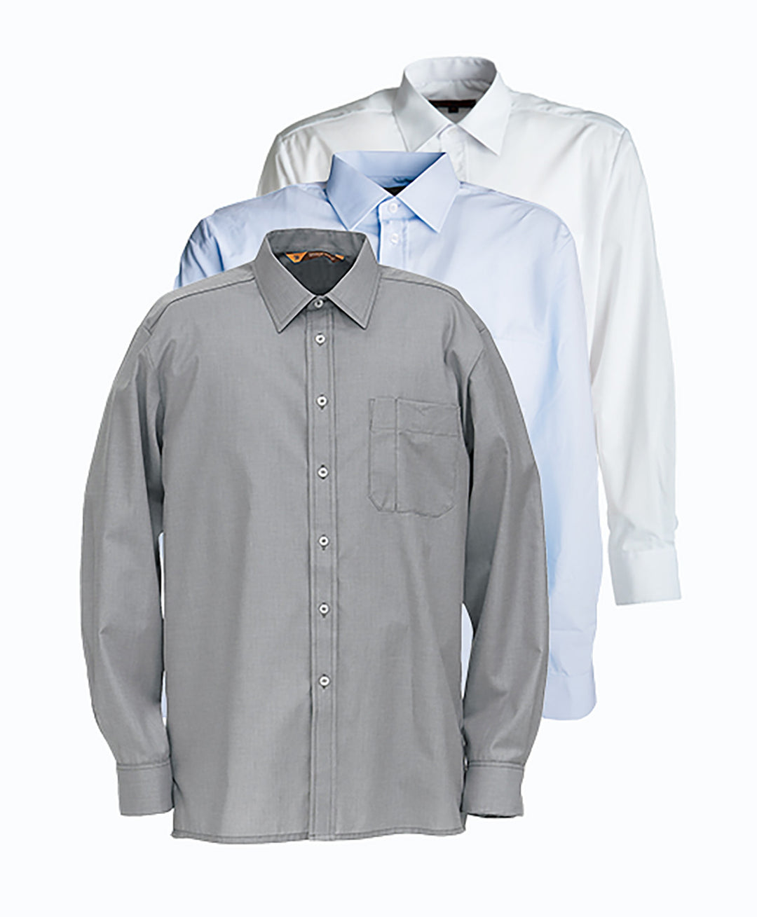 Men's long-sleeved collared shirt