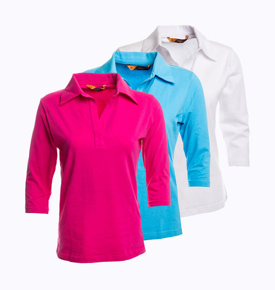 Naisten toimistopaita, 3/4-hihat, slim