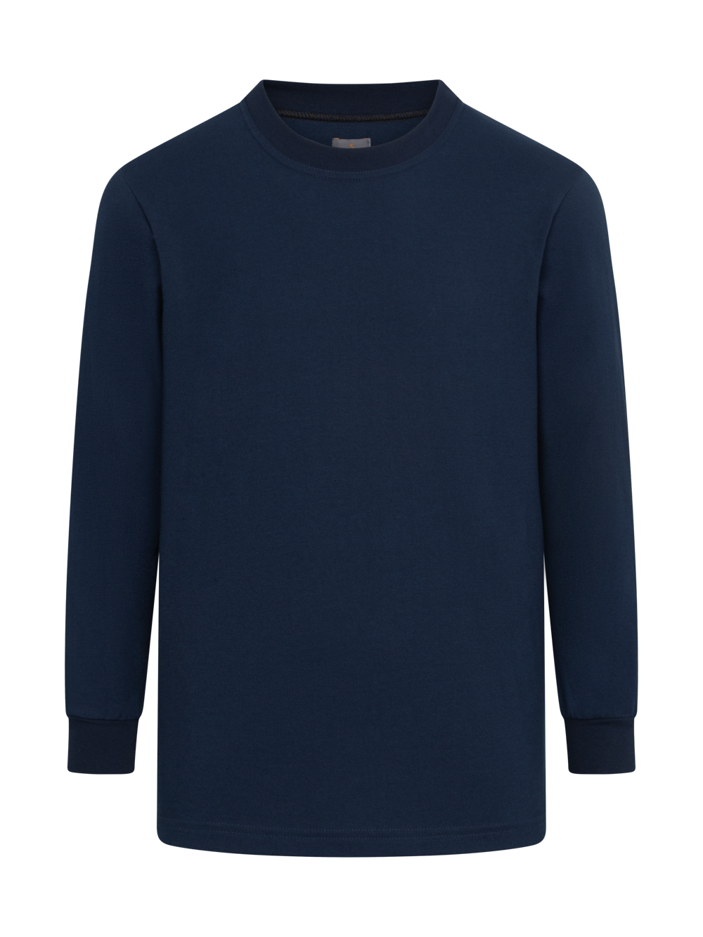 Pitkähihainen trikoopaita resoreilla. Tummansininen.