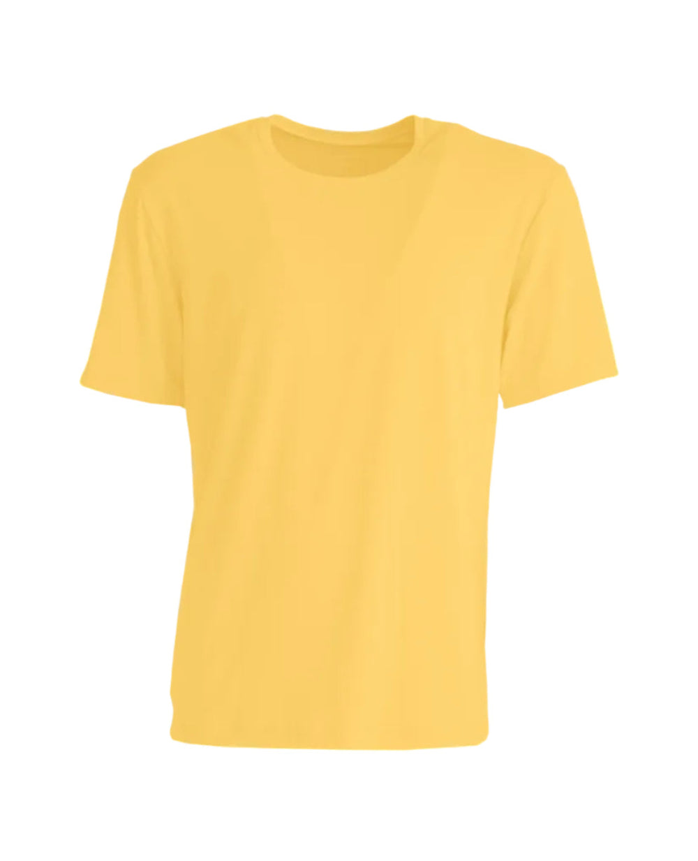Kuvassa keltainen unisex softy T-paita. 