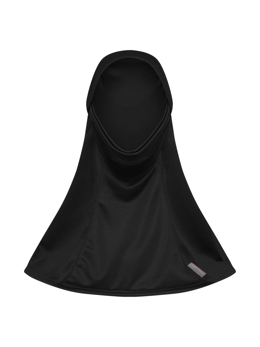 Kuvassa musta Hijab-huivi ohuesta materiaalista