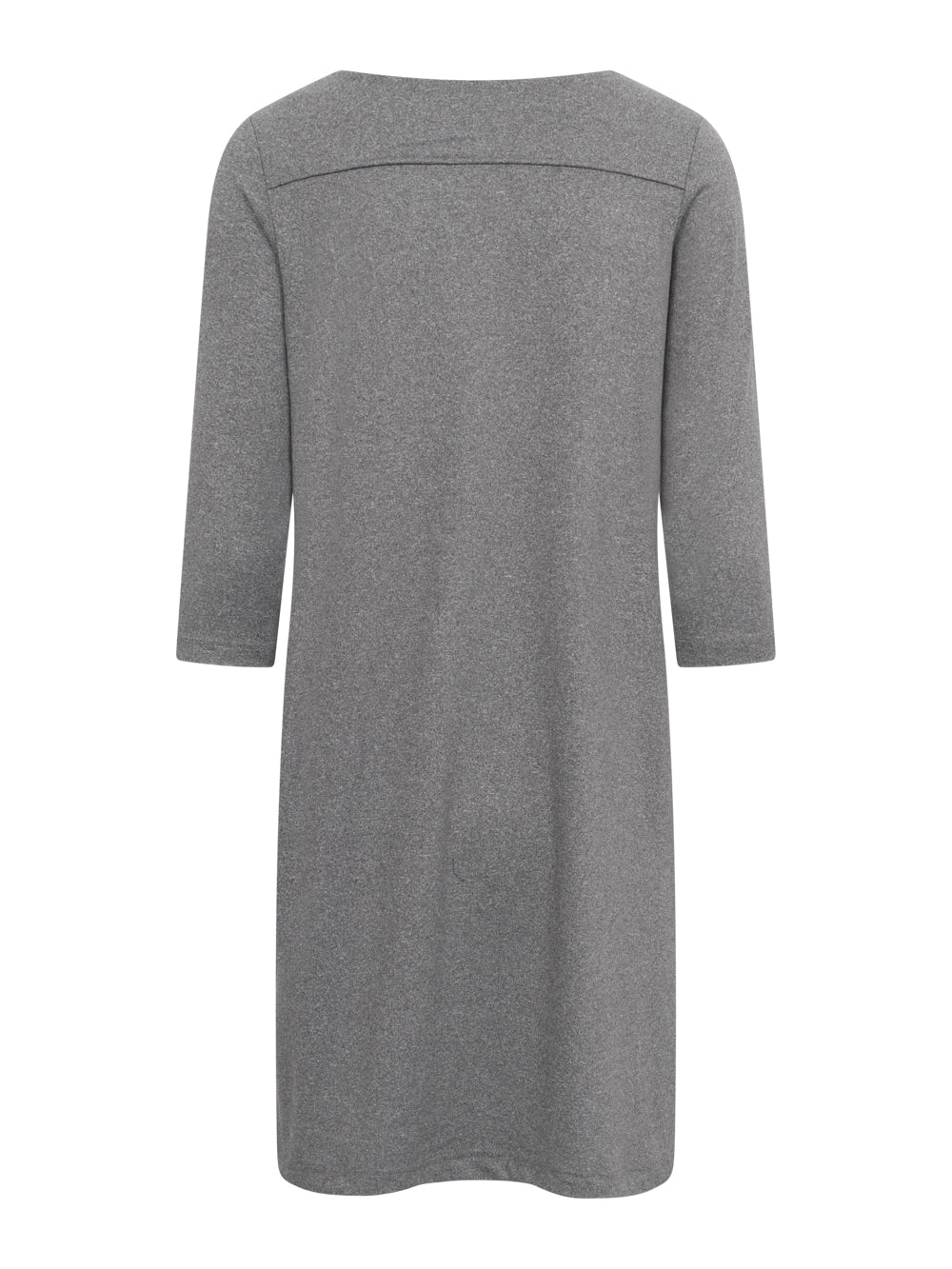 Meleerattu harmaa mekko takaapäin kuvattuna. 