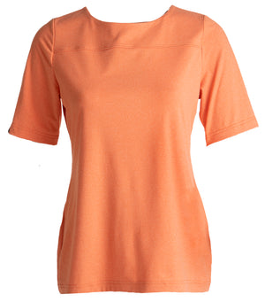 Hoitajan T-paita naisten malli oranssi.